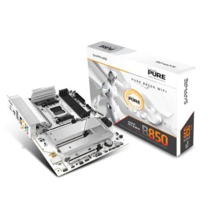 scheda madre sapphire pure b850a am5 atx 4xddr5 bianco [52123-11-40g]