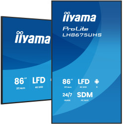 monitor digital signage led 85.6" iiyama prolite 4k ultra hd