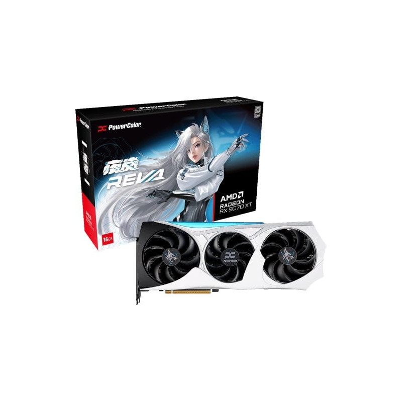 scheda video amd powercolor radeon rx 9070 xt hellhound reva oc 16gb