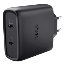 caricabatterie trust maxo gan usb-c 2 porte 65w bianco [25525]