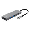 adattatore trust multiporta usb-c/a 3.2 gen 1 0.1m grigio [26062]