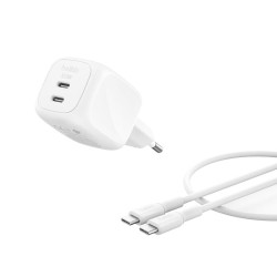 alimentatore da rete belkin wch019kq1mwh-b6 2xusb-c 50w +