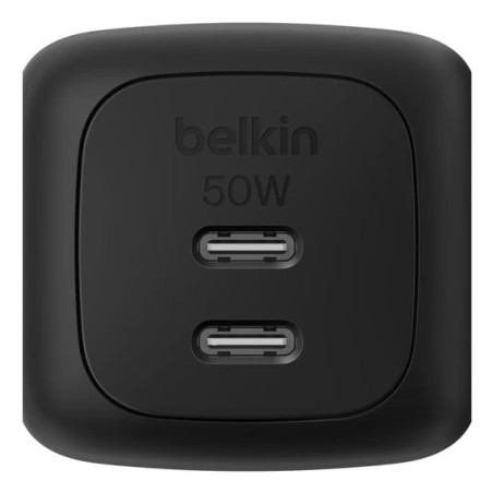 alimentatore da rete belkin wch019kqbk 2xusb-c 50w nero [wch019kqbk]