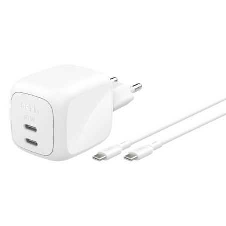 alimentatore da rete belkin wch020kq2mwh-b6 2xusb-c 67w +