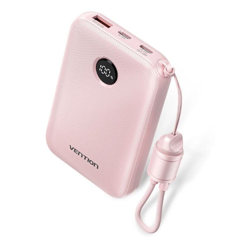 batteria portatile vention powerbank 10000mah rosa [fkap0-c]