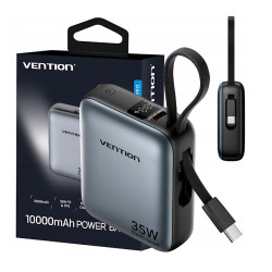 batteria portatile vention powerbank 10000mah 35w nero [fheh0]
