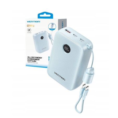 batteria portatile vention powerbank 20000mah blu [fkbl0-c]