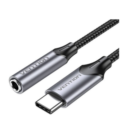 adattatore vga vention usb-c a jack per cuffie 1m grigio [bgmhf]