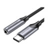 adattatore vga vention usb-c a jack per cuffie 1m grigio [bgmhf]