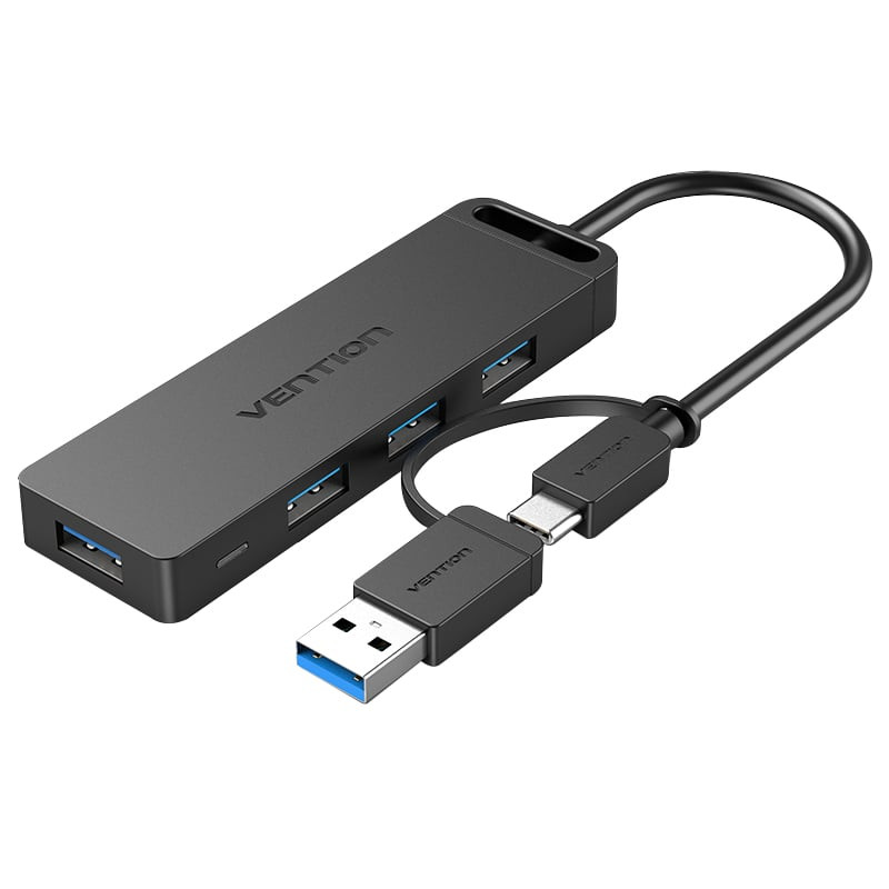 hub usb 3.0 vention 4 porte con interfaccia usb-c usb 3.0 2 in