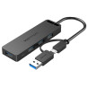 hub usb 3.0 vention 4 porte con interfaccia usb-c usb 3.0 2 in