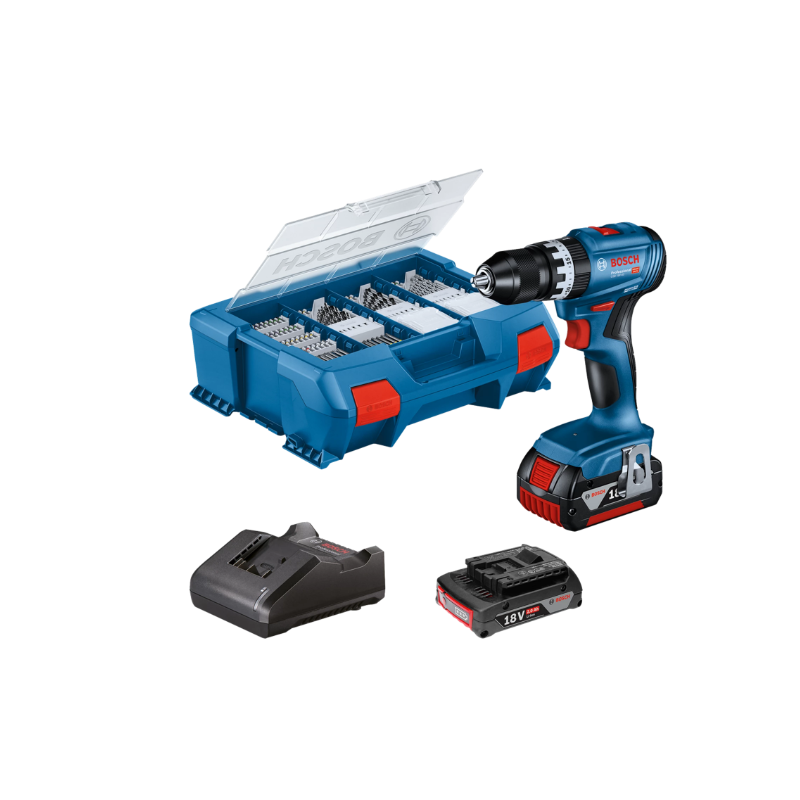 trapano avvitatore a percussione bosch professional gsb 18v-45