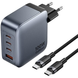 alimentatore da rete vention tz-fet-eu 100w gan 1x usb-a