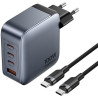 alimentatore da rete vention tz-fet-eu 100w gan 1x usb-a