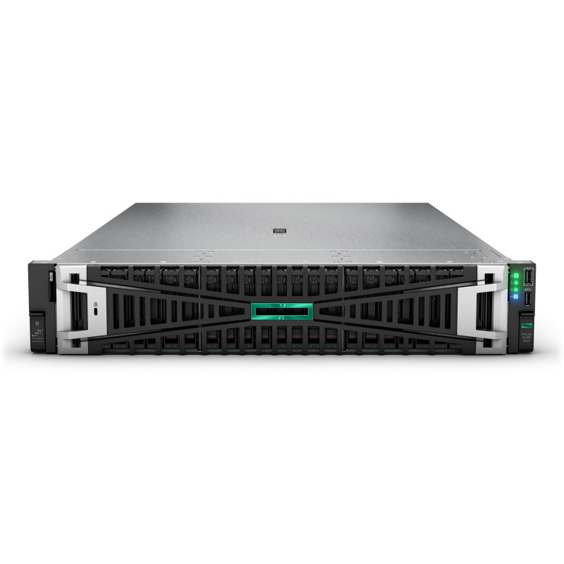 server rack hpe proliant dl380 gen11 2x32gb/1x7.68tb nvme ssd/2u/2.4ghz/nero/argento