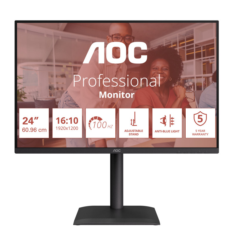 monitor led 24'' aoc e4 x24e4u full hd 1920x1080p/4ms/classe