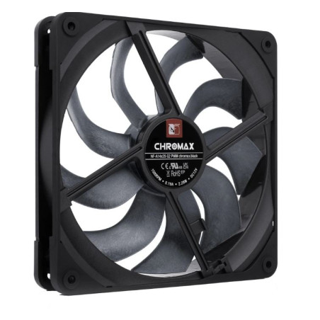 ventola 140x140 noctua nf-a14x25 g2 pwm chromax 140mm nero [nf-a14x25