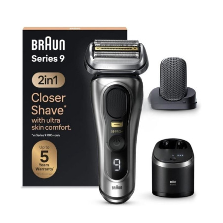 rasoio elettrico braun series 9 pro+ argento/nero [9597cc]