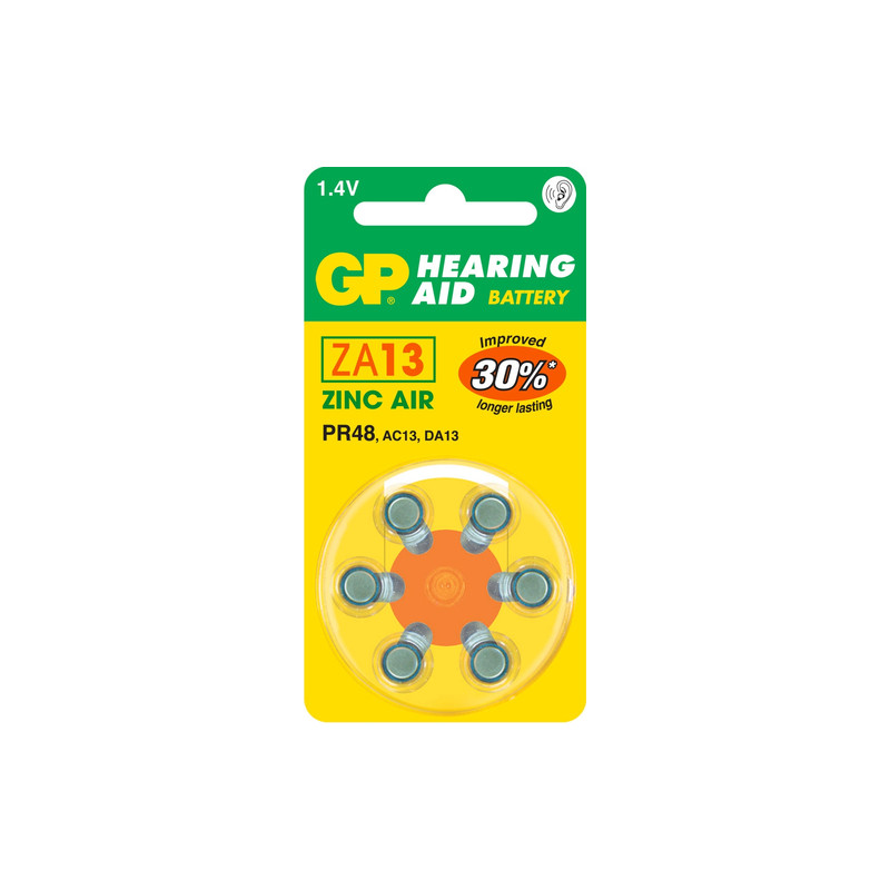 Pila gp 6x10 pz. a bottone auditive za13 [4420]