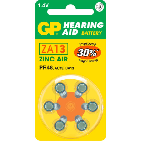 Pila gp 6x10 pz. a bottone auditive za13 [4420]