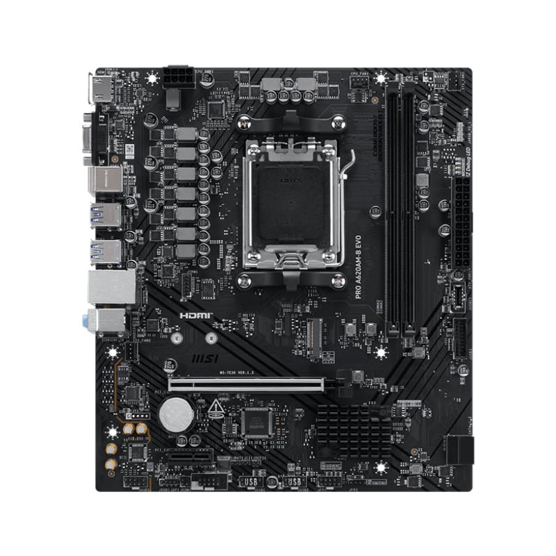 scheda madre msi pro a620am-b evo am5 micro atx ddr5 nero [7e36-001r]