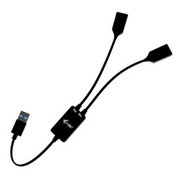 hub usb i-tec 2porte usb-a nero [u3cblhub2a]