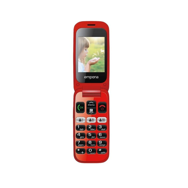 cellulare emporia one 2.4" nero/rosso