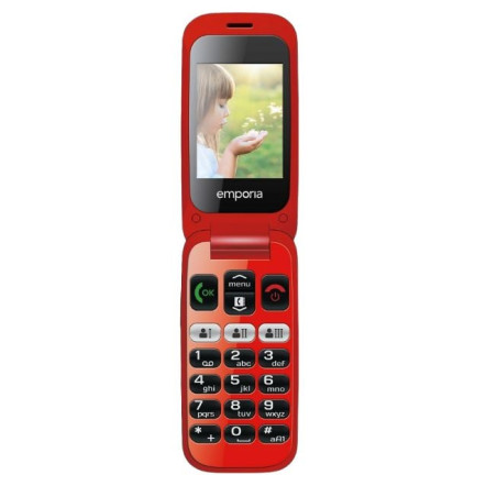 cellulare emporia one 2.4" nero/rosso