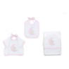 set bavaglini spugna italbaby la luna 3pz rosa