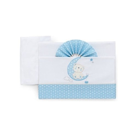 piumone lettino italbaby 3 pz azzurro