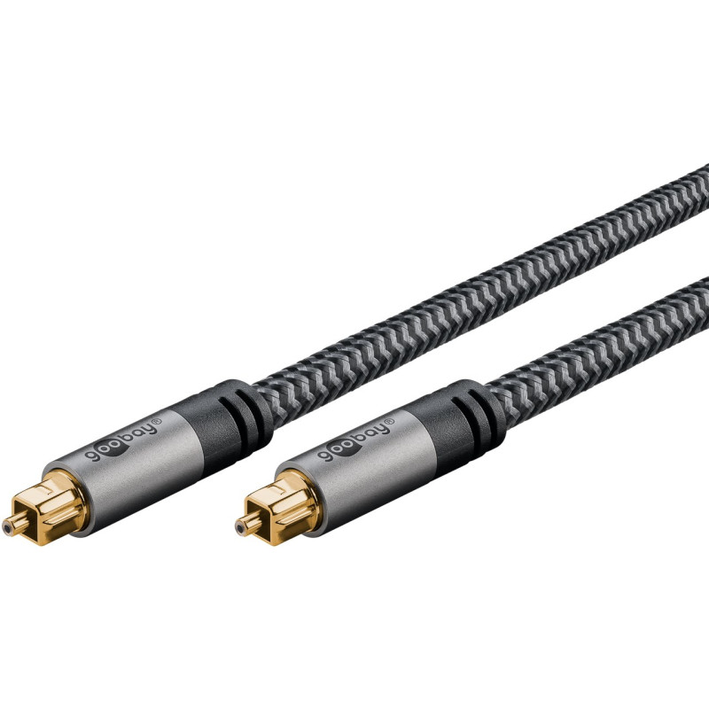 cavo goobay plus toslink 1m nero/argento [65304]