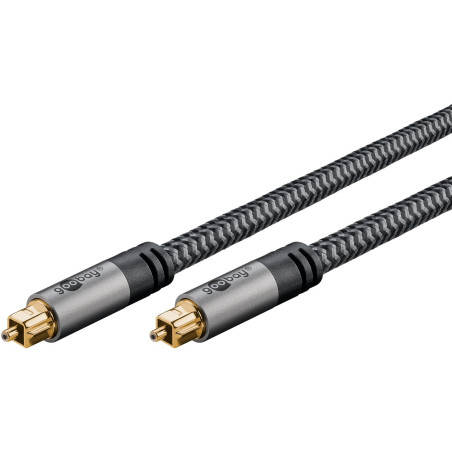 cavo goobay plus toslink 1m nero/argento [65304]
