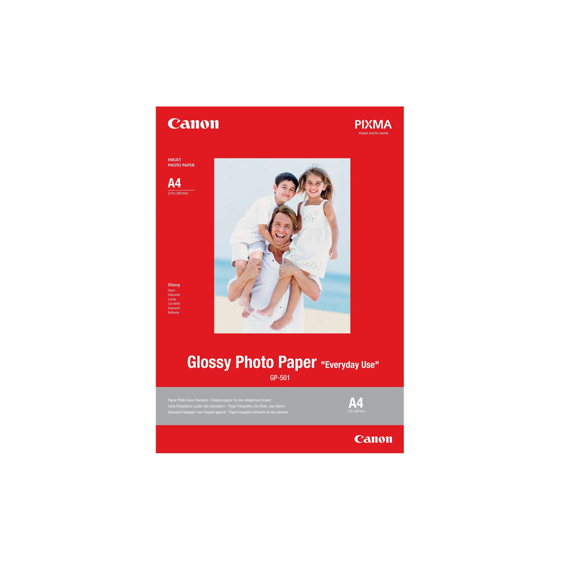 carta fotografica canon gp-501 a 4, lucido 200 g, 20 fogli [0775b082]