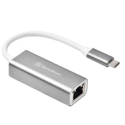 adattatore usb silverstone 10cm argento/bianco [40185]