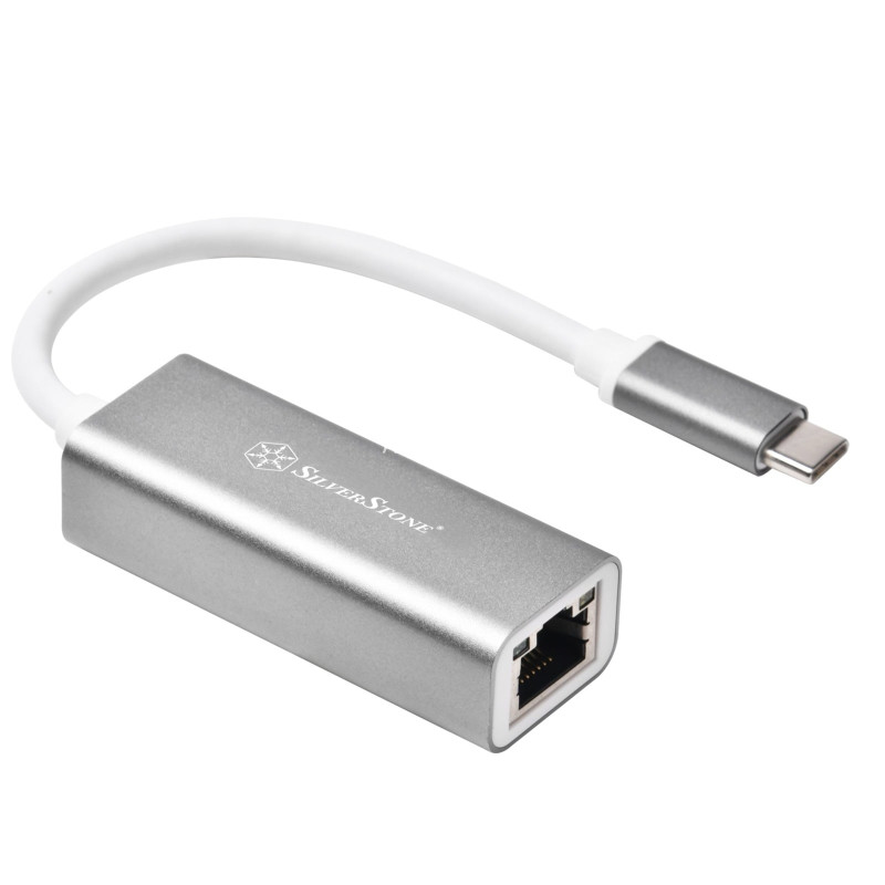 adattatore usb silverstone 10cm argento/bianco [40185]