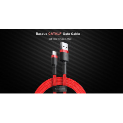 cavo baseus usb-a a usb-c, 0,5m, rosso [catklf-a09]