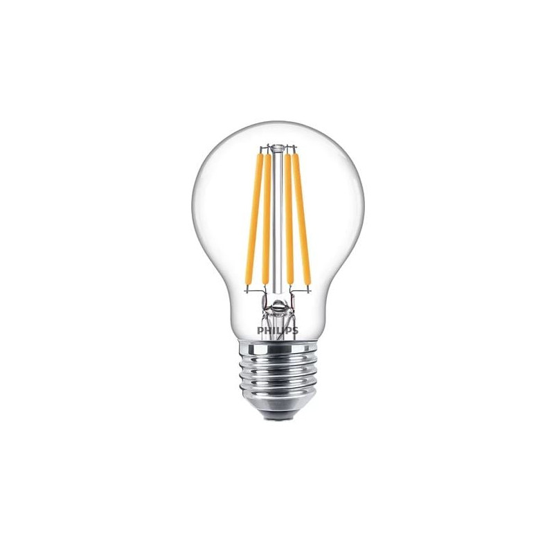 lampadina led philips a60 e27 filamento 100w 1521lm trasparente