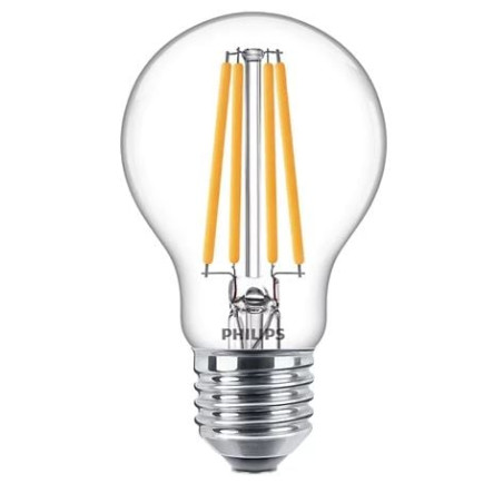 lampadina led philips a60 e27 filamento 100w 1521lm trasparente