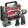 trapano avvitatore metabo powermaxx bs a batteria 12v 41pz multicolore