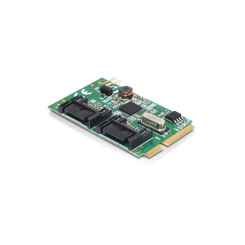 Mini pci expr card delock 2x sata iii 6gb/s int + 1x pfosten [95233]