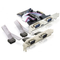 Pci expr card delock 4x d-sub9 ext [89178]