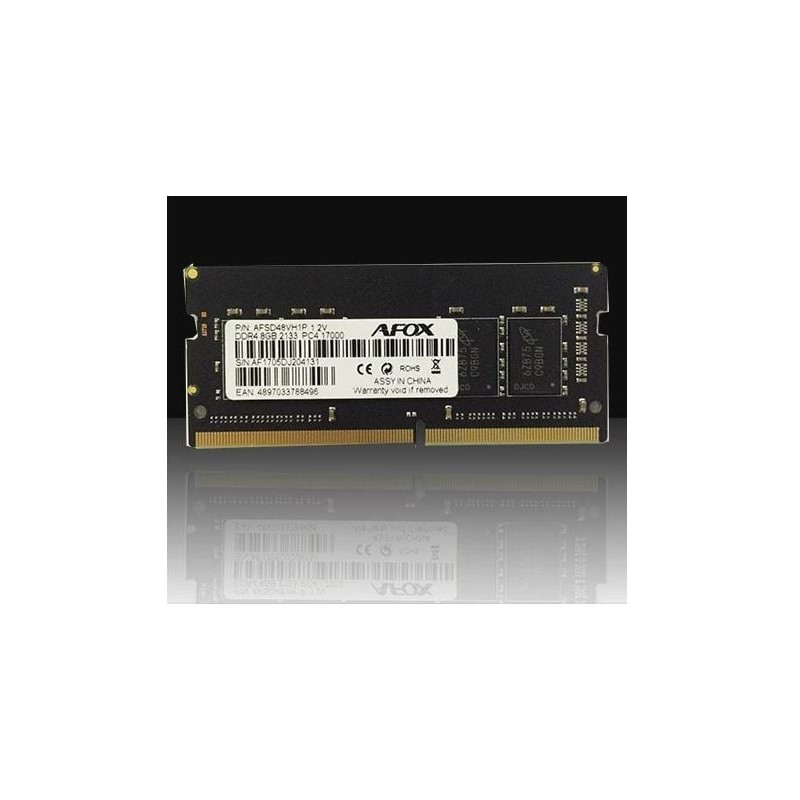ram so-dimm ddr4 8gb afox 2666mhz 1.2v nero [afsd48fk1p]