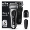 rasoio elettrico braun series 8 8567cc bagnato e asciutto argento/nero