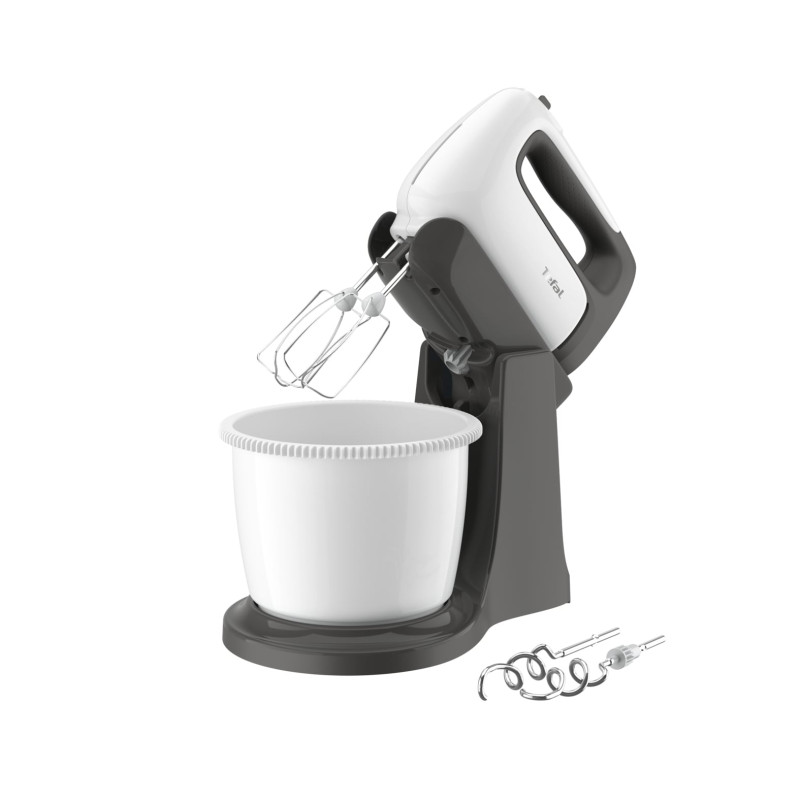 sbattitore tefal prep mix con base 2.5l 500w grigio/bianco [ht464138]