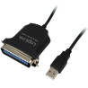 usb cable logilink parallel 1.80m black [au0003c]