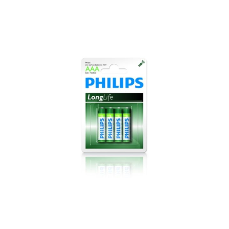 pila philips 4 pz. aaa mini stilo longlife r03l4b/10