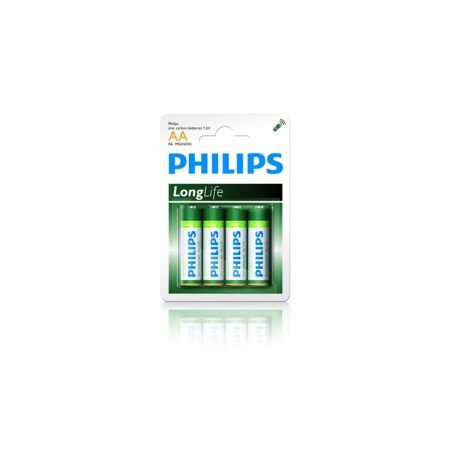 pila philips 4 pz. aa stilo longlife r6l4b/10