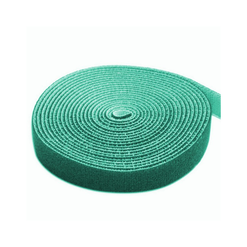 rotolo di velcro fermacavi lunghezza 4m larghezza 16mm verde