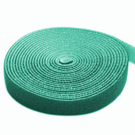 rotolo di velcro fermacavi lunghezza 4m larghezza 16mm verde
