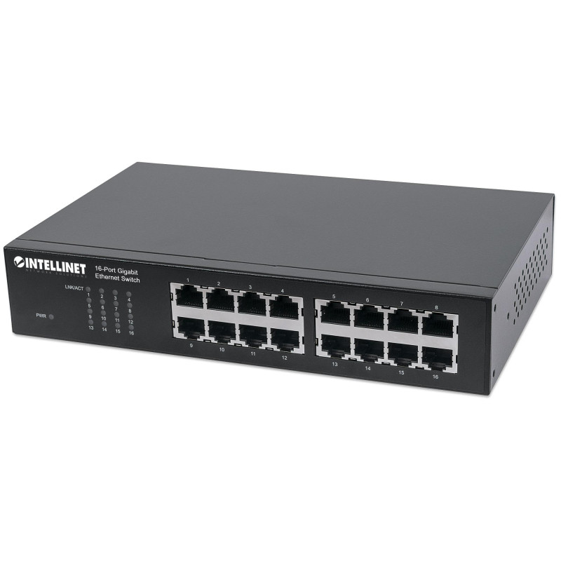 switch intellinet ethernet 16 porte gigabit da rack 19''